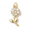 Brass Micro Pave Cubic Zirconia Pendants KK-L268-029G-01-1