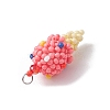 Glass Seed Beaded Ice Cream Pendants PALLOY-MZ00550-01-4
