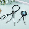 2Pcs 2 Colors PU Leather Lariat Necklace NJEW-GF0001-16-3