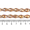 Transparent Electroplate Glass Beads Strands EGLA-N013-T8mm-B21-4