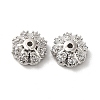 Brass Micro Pave Cubic Zirconia Bead Caps KK-E068-VF836-1-3