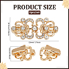 4Pcs Flower Alloy & Glass Cardigan Clips AJEW-PH0006-66G-2