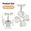 2Pcs Brass Brooches JEWB-FH00028-2