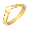 1Pc Stainless Steel Chevron Ring with Blue Zircon for Women - Elegant Jewelry RJEW-LP0001-15B-1