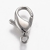 Polished 316 Surgical Stainless Steel Lobster Claw Clasps STAS-Z013-09P-2