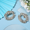 2Pcs Oval Brass Shoe Buckle Clips FIND-GF0006-06-4