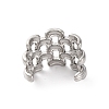 304 Stainless Steel Web Open Cuff Rings RJEW-K258-06P-4