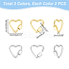 4Pcs 2 Colors Brass Screw Carabiner Lock Charms KK-UN0001-99-3