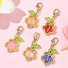 Star Alloy & Glass Pendant Decorations HJEW-JM03274-01-1