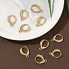 SHEGRACE Brass with Imitation Pearl Leverback Earring Findings XGR0069G-75G-4