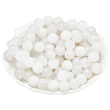  Round Natural White Jade Beads Strands G-NB0005-14A-1