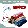 15 Bundles 15 Colors Round Polyester Twisted Cord WCOR-PH0001-05-2