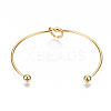 304 Stainless Steel Love Knot Cuff Bangle Making LS-MAK-S073-001G-3