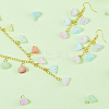 140Pcs 7 Colors Acrylic Lotus Charms FIND-SC0019-60-7