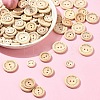 100Pcs 5 Styles Wooden Buttons BUTT-YW0001-03-5
