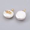 Natural Cultured Freshwater Pearl Pendants PEAR-F008-21G-2