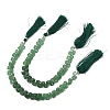 Top Drilled Faceted Triangle Natural Green Strawberry Quartz Beads Strands GG-NH0010-D01-01-2