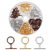 Tibetan Style Alloy Toggle Clasps TIBE-PH0004-01-NR-WH-1