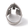 Non-Tarnish 304 Stainless Steel Spartan Soldier Helmet Finger Rings for Men RJEW-U005-05AS-3
