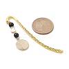Natural Black Onyx Bookmarks AJEW-JK00271-02-2
