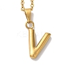 PVD Vacuum Plating 201 Stainless Steel Necklaces NJEW-H033-01G-V-1