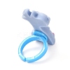 Giraffe Resin Adjustable Rings for Kids RJEW-JR00391-6
