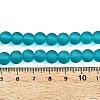 Frosted Transparent Glass Beads Strands X-GLAA-S031-8mm-37-01-4