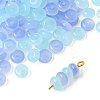 120Pcs 2 Colors Baking Paint Imitation Jade Glass Beads DGLA-FS0001-21B-1