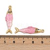 304 Stainless Steel Enamel Pendants STAS-P410-40D-01-3