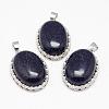 Blue Goldstone Pendants G-D851-36-1