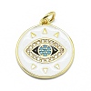 Brass Micro Pave Clear Cubic Zirconia Pendants KK-M207-F03-08-1