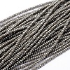 Faceted Rondelle Full Rainbow Plated Electroplate Glass Beads Strands X-EGLA-M004-2mm-A04-1