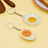2Pcs 2 Styles PVC Egg Keychain KEYC-LP0001-66-1