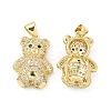 Brass Micro Pave Cubic Zirconia Pendants KK-H441-05B-G-1