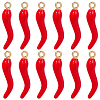 30Pcs Rack Plating Alloy Enamel Pendants FIND-SC0014-82G-1