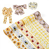 6 Rolls 6 Styles Polyester Ribbon OCOR-KS0001-01-1