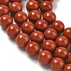 Grade A Natural Red Jasper Bead Strands X-G-P075-36-8mm-4