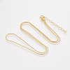 Brass Round Snake Chain Necklace Making MAK-T006-11B-G-1