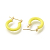 Brass Enamel Hoop Earrings for Women EJEW-M211-01LG-F-2