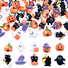 80Pcs 8 Styles Halloween Theme Opaque Resin Pendants RESI-UN0001-10-1