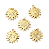 Rack Plating Brass Micro Pave Clear Cubic Zirconia Pendants X-KK-H431-23G-4