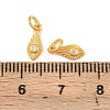925 Sterling Silver Pave Clear Cubic Zirconia Feather Charms STER-A049-09G-3