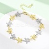 Brass Link Chain Bracelets for Women BJEW-G762-01GP-03-2