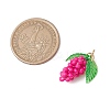 Glass Seed Beaded Grape Pendants PALLOY-MZ00467-01-2