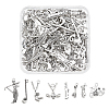 80Pcs 8 Style Golf Theme Tibetan Style Alloy Pendants FIND-AR0001-89-1