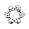 Letter Slider Beads for Watch Band Bracelet Making ALRI-O012-B-NR-1
