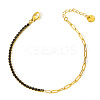 304 Stainless Steel Micro Pave Cubic Zirconia Link Bracelets FS-WGD7E2A-01-1