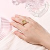 Rhombus Brass Micro Pave Clear Cubic Zirconia Adjustable Ring Settings KK-D378-34G-5