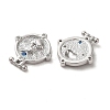 Brass Micro Pave Clear Cubic Zirconia Pendants KK-G481-07P-2