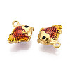 Ion Plating(IP) 304 Stainless Steel Enamel Charms STAS-N114-08G-2